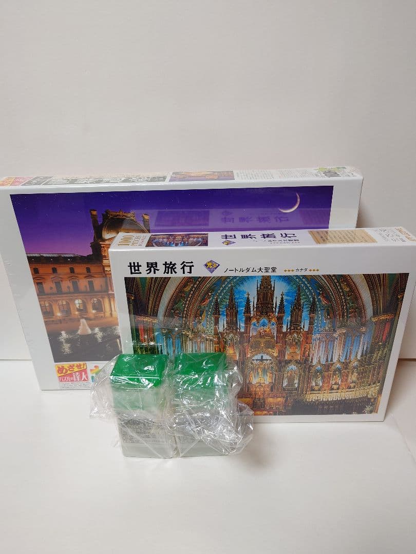 ジグソーパズル ノートルダム大聖堂 ルーヴル美術館 ＋ 専用のり2個 まとめ売り