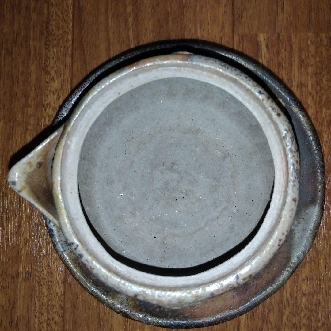 【レア】宝瓶 木村春芳作 備前焼 陶器製急須 松ぼっくり 茶托付き 宝瓶台付き