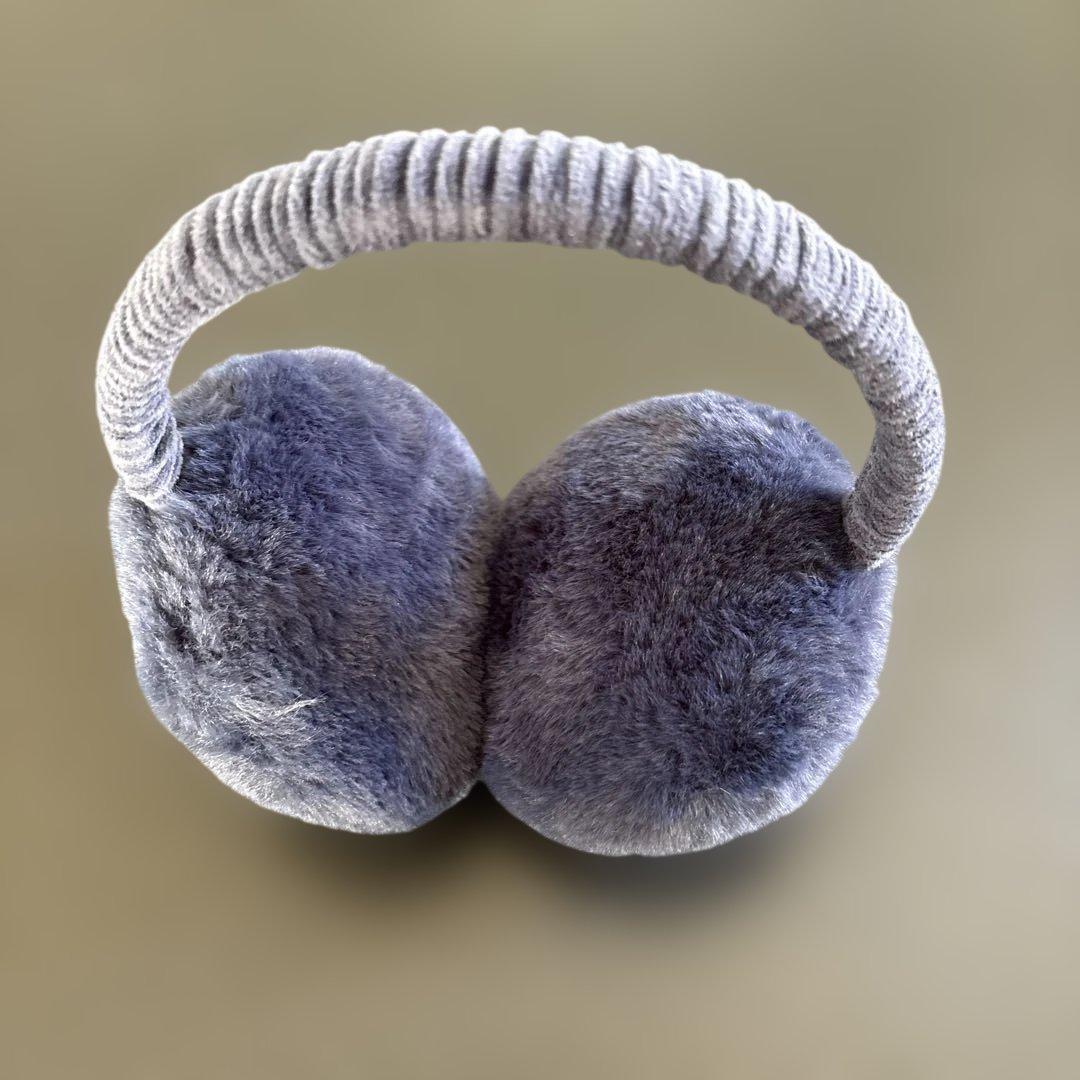 MARK&LONA マークアンドロナ　ファー耳あて ブルー