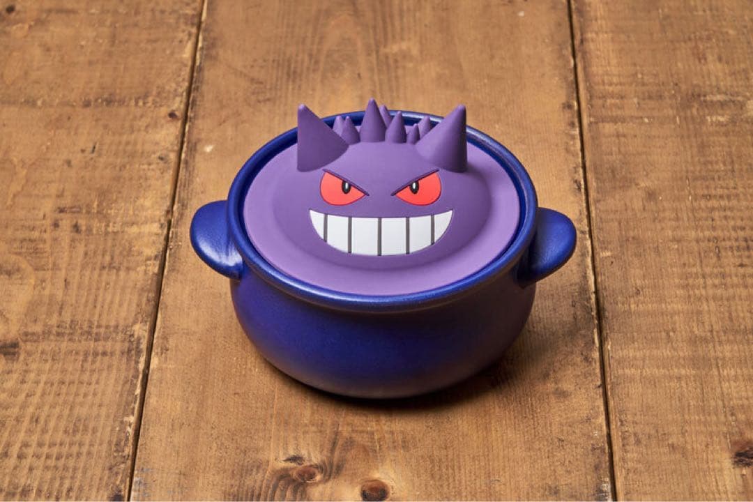 未使用品　ポケモンカフェ限定　ゲンガースープポット、スプーン／フォークセット