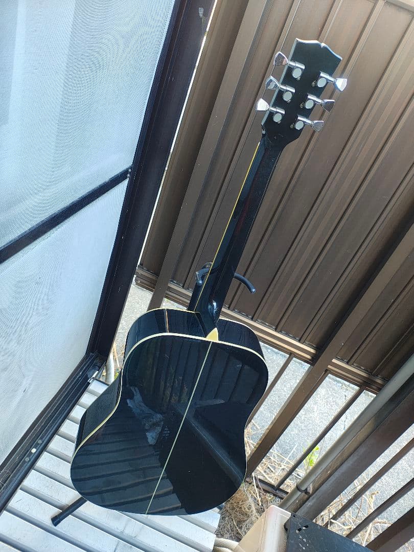 美品 ブラックハミングバード ピックアップ付エレアコ レリック加工