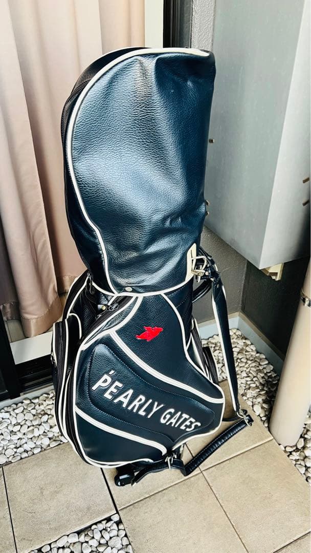 パーリーゲイツ キャディバッグ　紺　ネイビー　トーナメントモデル　三点式