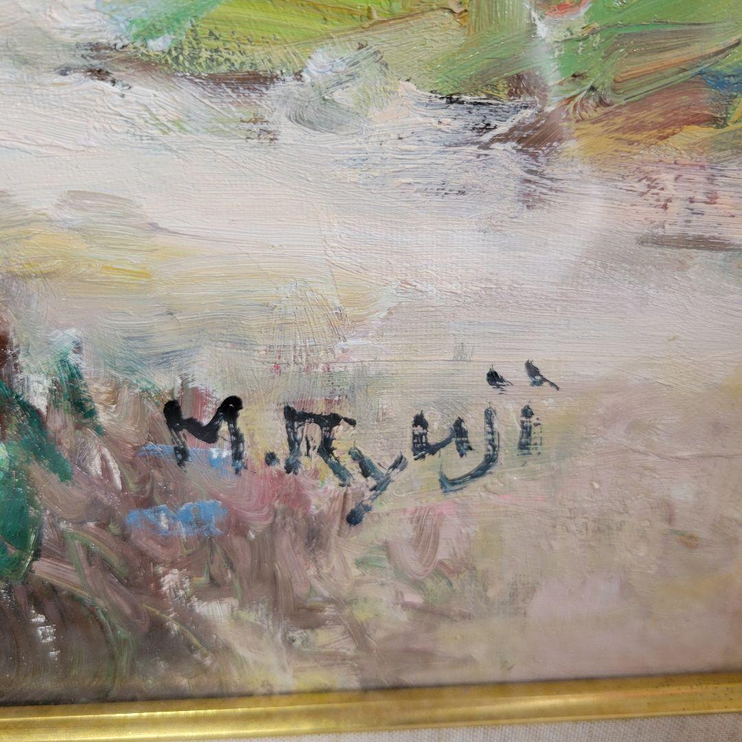 風景画　M.Ryuji　F30号　額のみ