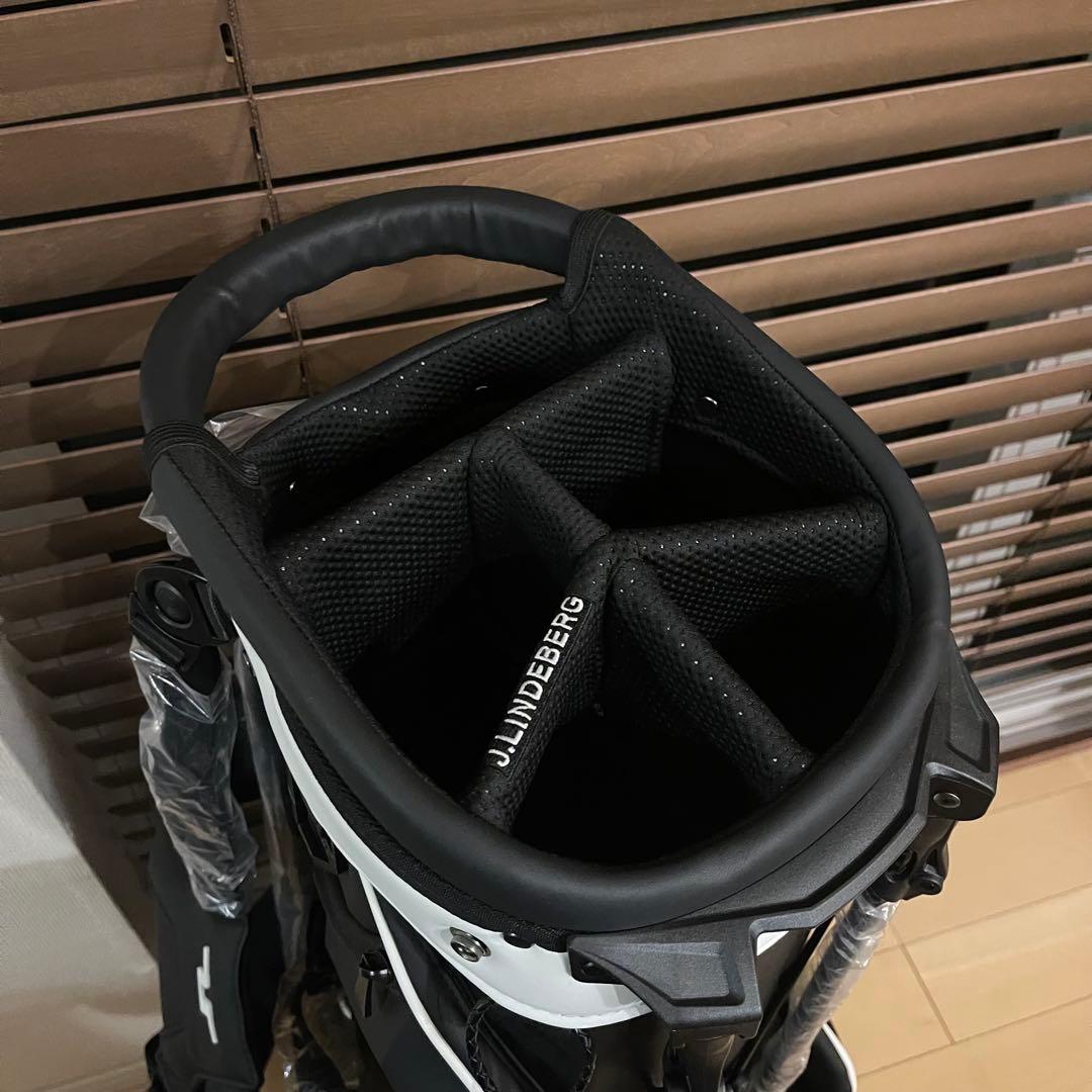 新作J.LINDEBERG ジェイリンドバーグ 高級 キャディバッグ カーボン黒