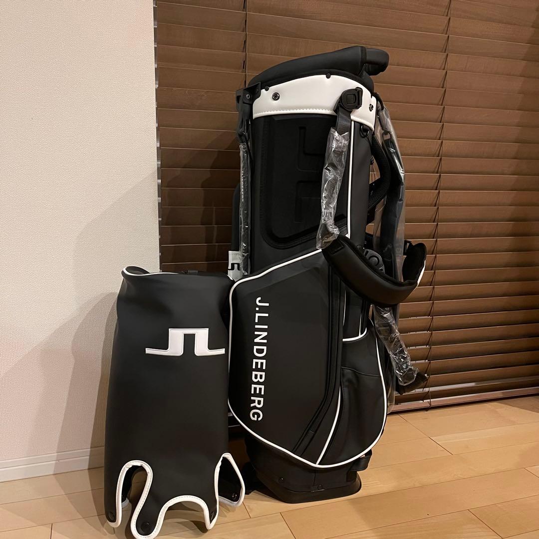 新作J.LINDEBERG ジェイリンドバーグ 高級 キャディバッグ カーボン黒