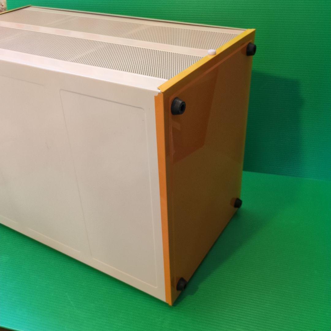 昭和レトロ　食品蚊帳　収納庫　黄色　古道具