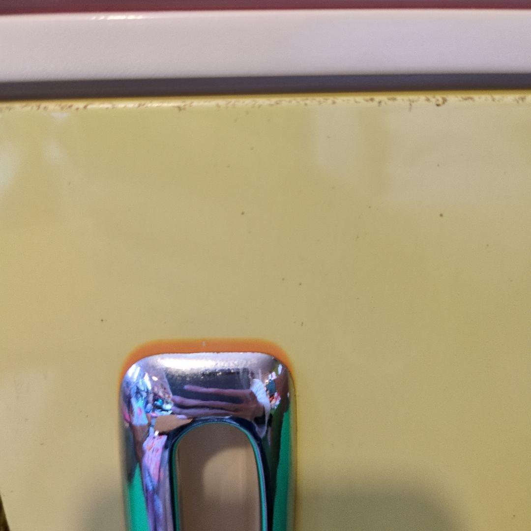 昭和レトロ　食品蚊帳　収納庫　黄色　古道具