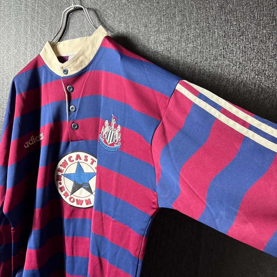 【★ニューカッスル】 古着 サッカー ゲームシャツ 長袖 XL 95年 アウェイ