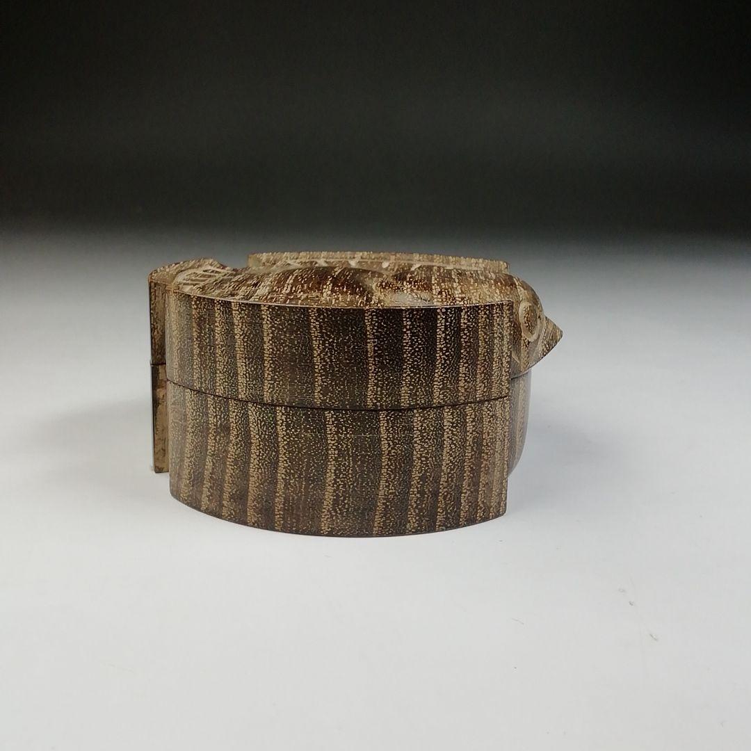 Ｔ６９１　香合　『ふくら雀香合』『祥桑軒　川本光春 作』　共箱　茶道具