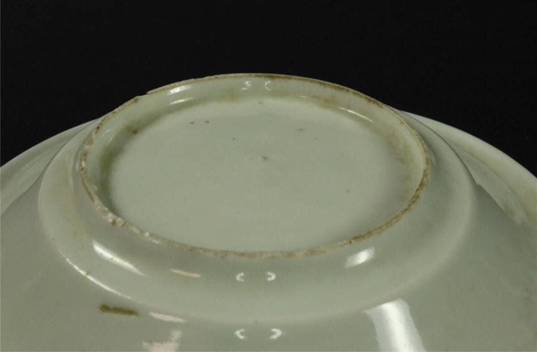 清代【白南京】中国古玩　江户時代　骨董 陶磁 白磁寿字紋　小皿　4客