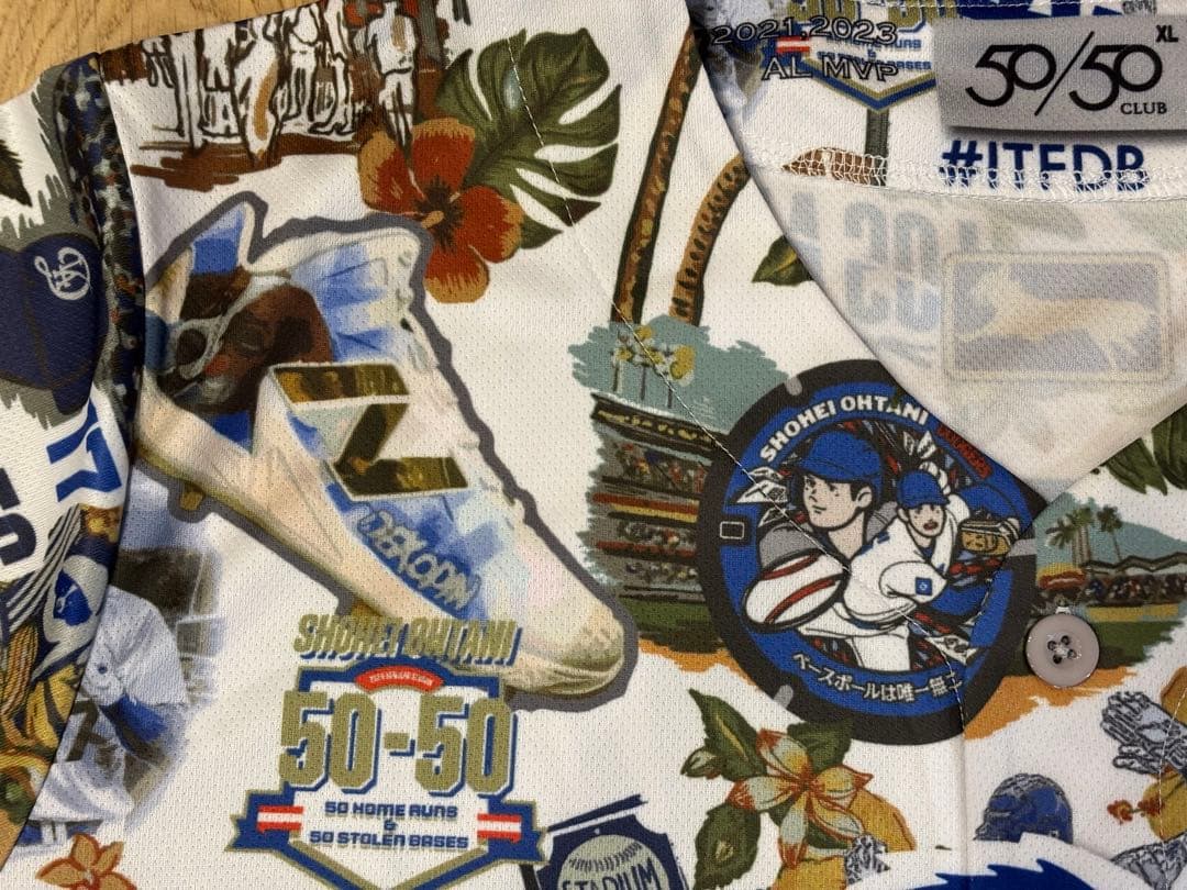⭐️非売品・2025最新⭐️大谷翔平 限定サインアロハユニフォーム50/50CLUB