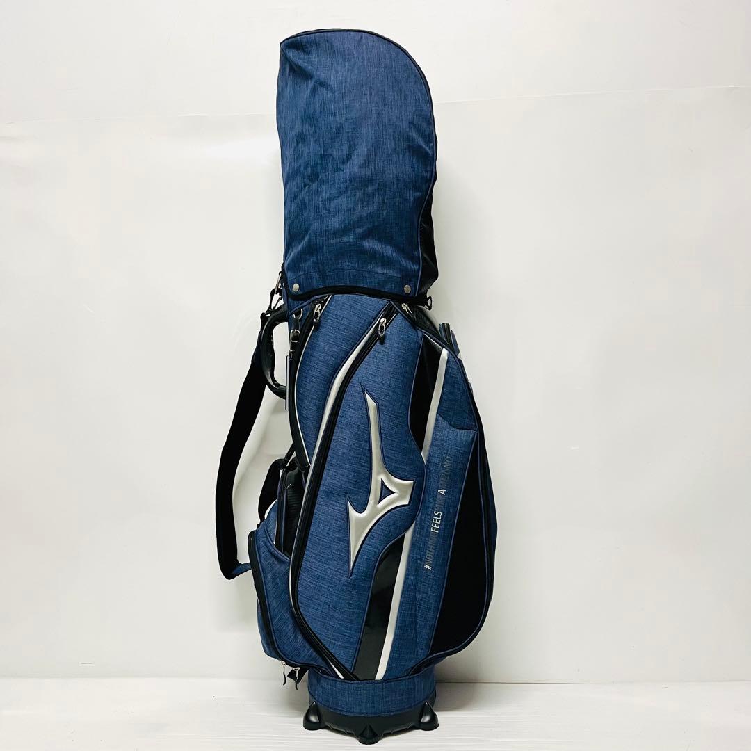 ミズノ　キャディバッグ　MIZUNO デニム　軽量　美品　ゴルフバッグ　ゴルフ