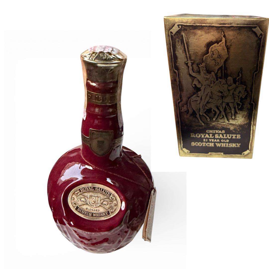 未開栓箱入 Salute 21 ウイスキーロイヤルサルート赤陶器21年