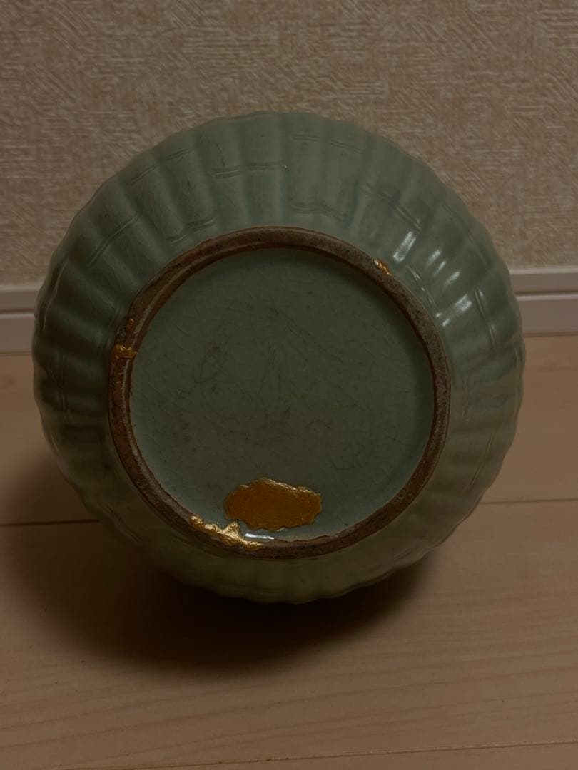 骨董 高麗青磁竹節文瓶