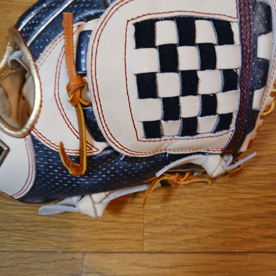 ZETT 軟式用グローブ ネイビー/ベージュ　プロステータス　限定　源田モデル