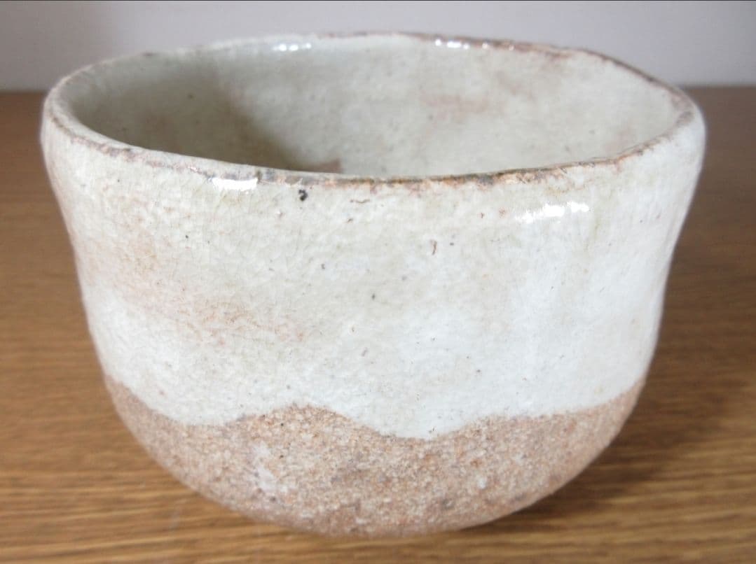 真作保証 12代 田原陶兵衛 自作 萩灰被り茶碗 コレクター放出品 山口県