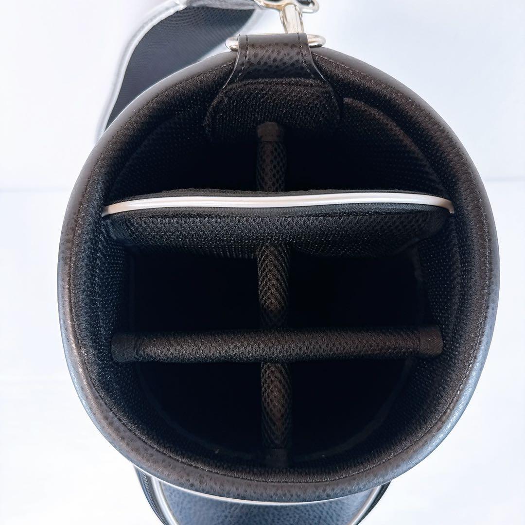 マンシングウェア　キャディバッグ　ブラック／Munsingwear　黒　合皮