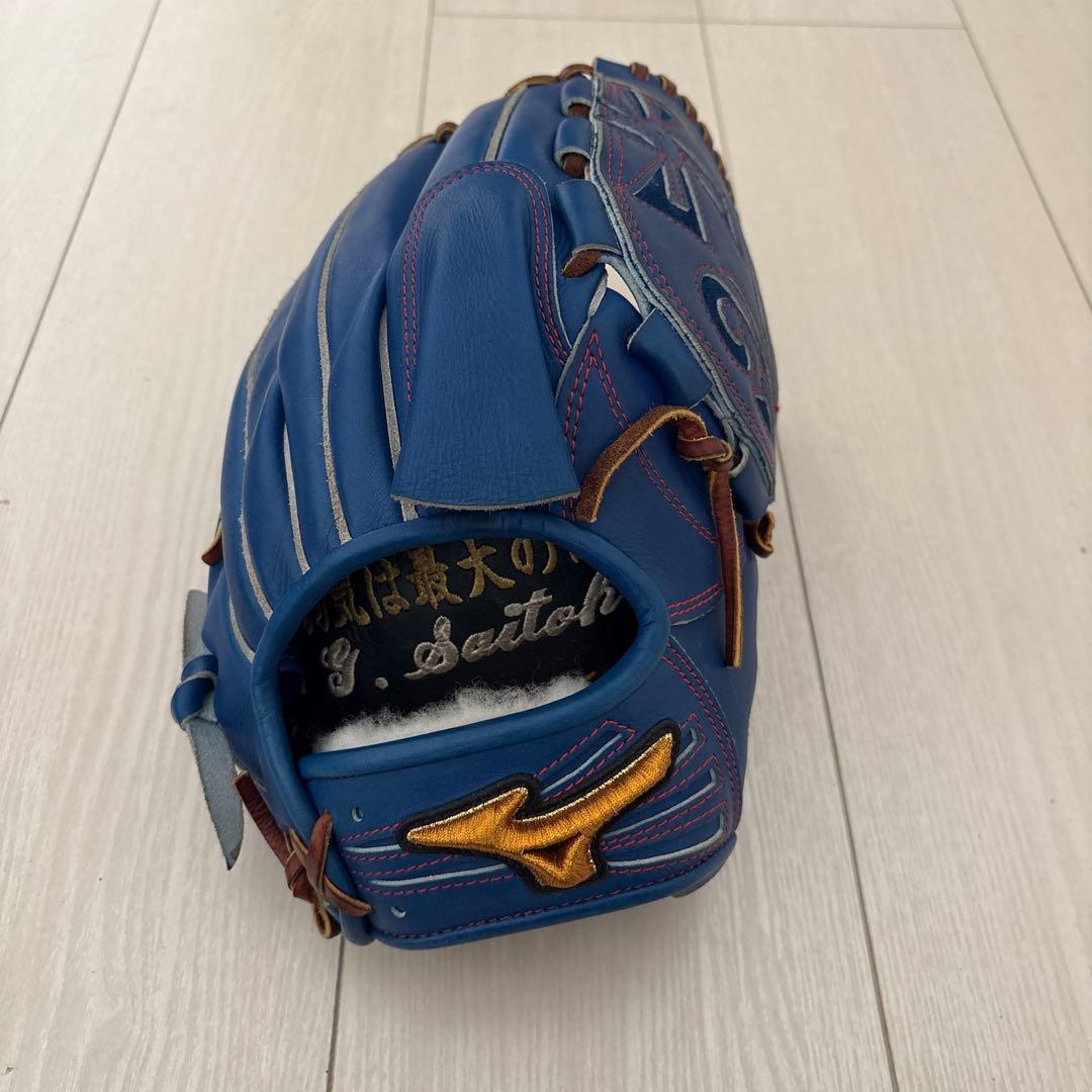 即戦力◎ ミズノプロ 投手用グラブ 青 希少カラー！