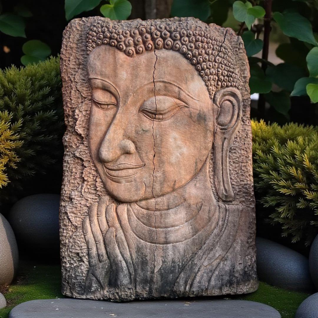 【テラコッタ素材/ブッダ】像彫刻
