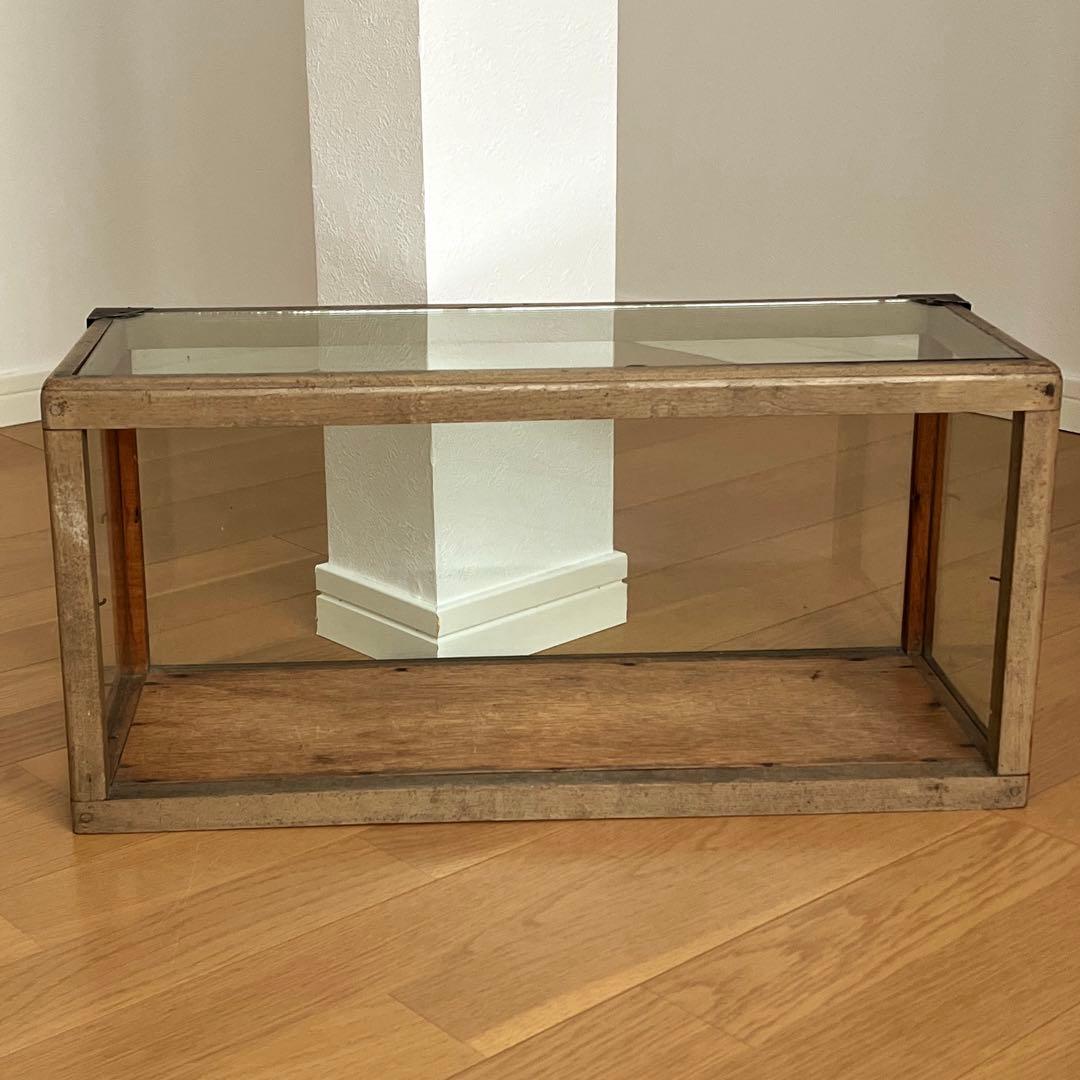 古道具　昭和レトロ　木製　ガラス　ショーケース