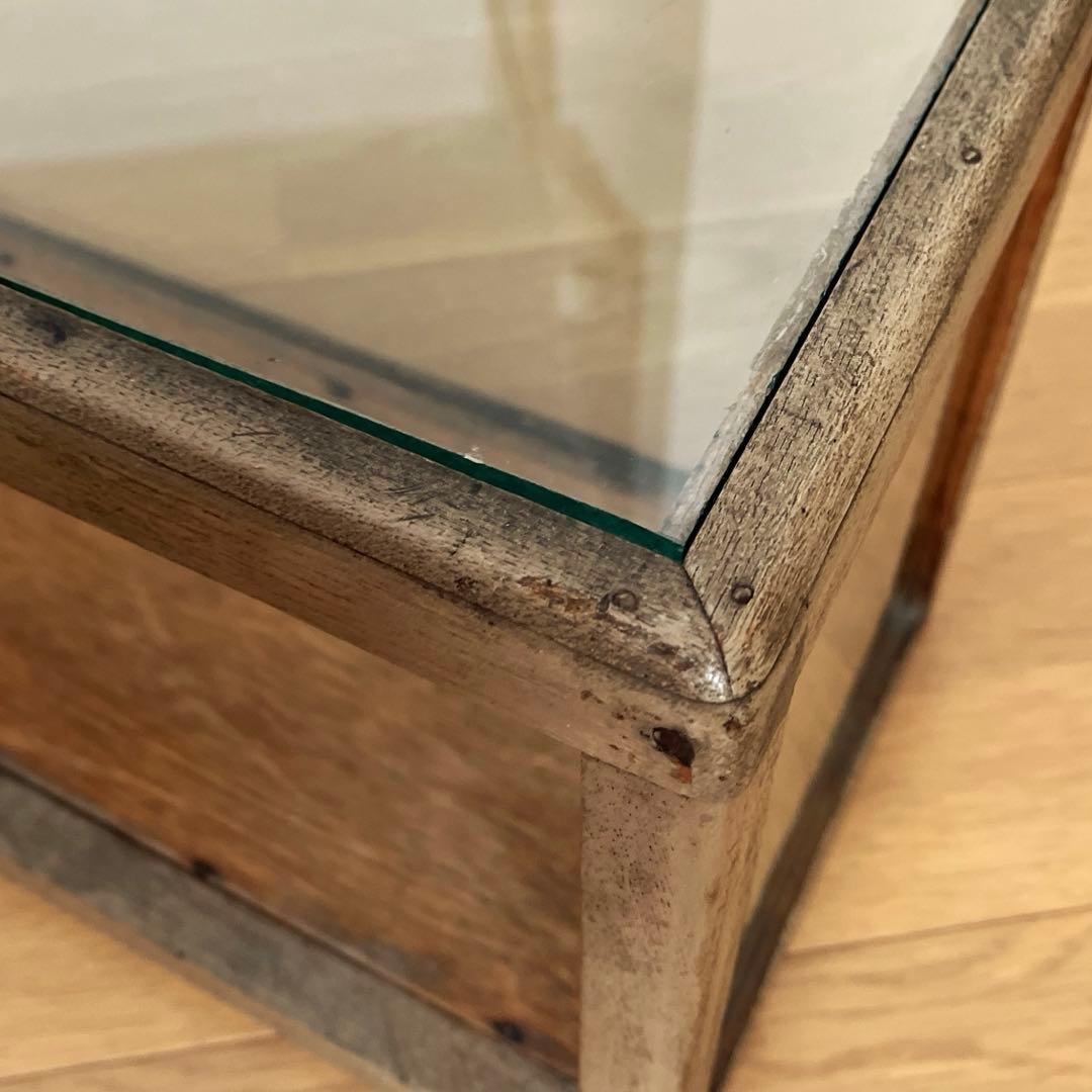 古道具　昭和レトロ　木製　ガラス　ショーケース