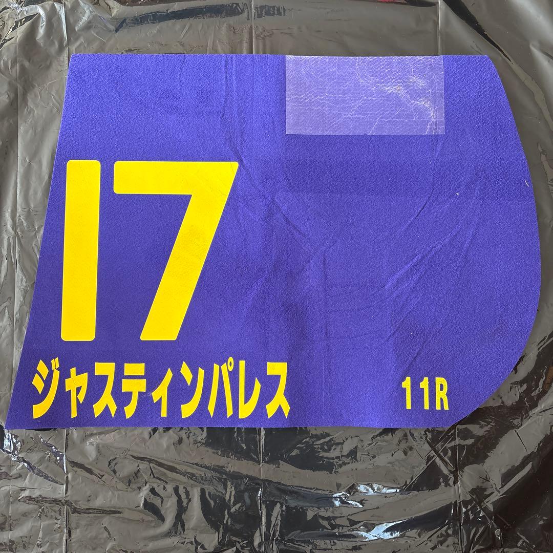 ジャスティンパレス　ゼッケン　実使用　G1 馬　競馬