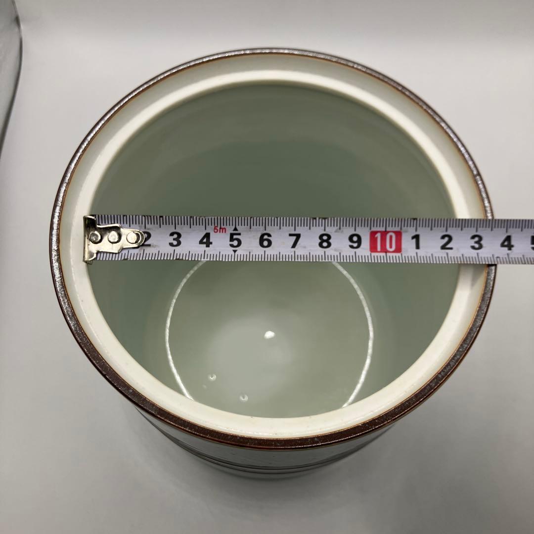 水指　清閑寺窯　杉田祥平造　祥瑞四君子　丸紋　　茶道具