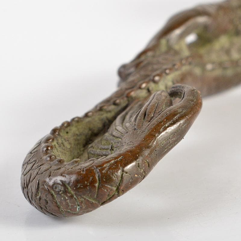 eyeknow74　金工名品　古銅宣徳銅　龍　筆架　置物　C　6941E