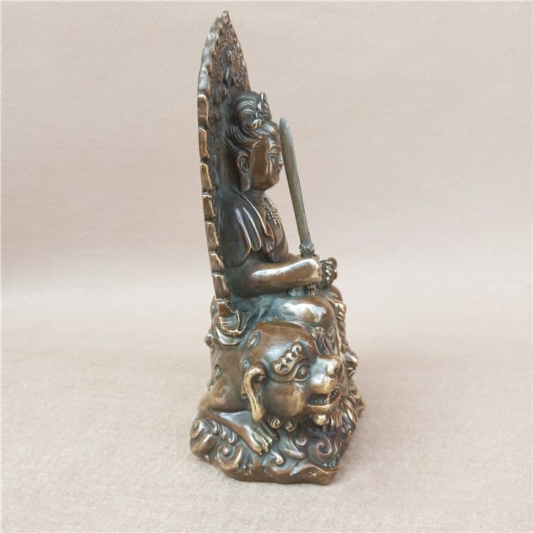 仏教美術 仏像 不動尊菩薩 銅製 仏像 彫刻 置物 開運 風水