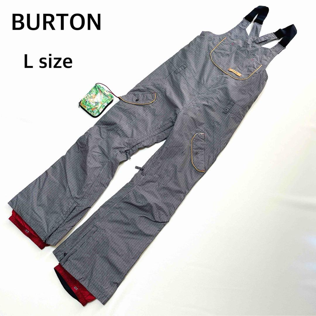 6665 バートン　ビブパンツ　ストライプ　ヒッコリー　ポーチ付き
