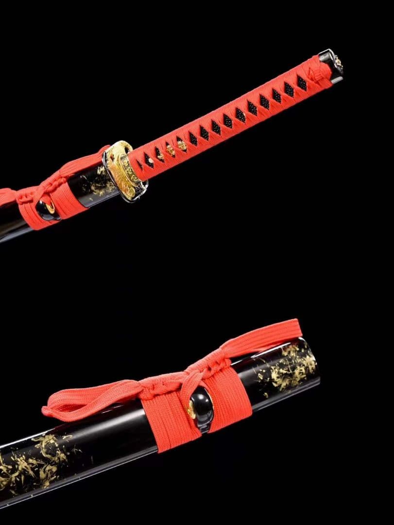 【影豹】中炭素鋼発黒侍刀 武具　刀装具　日本刀　模造刀 居合刀