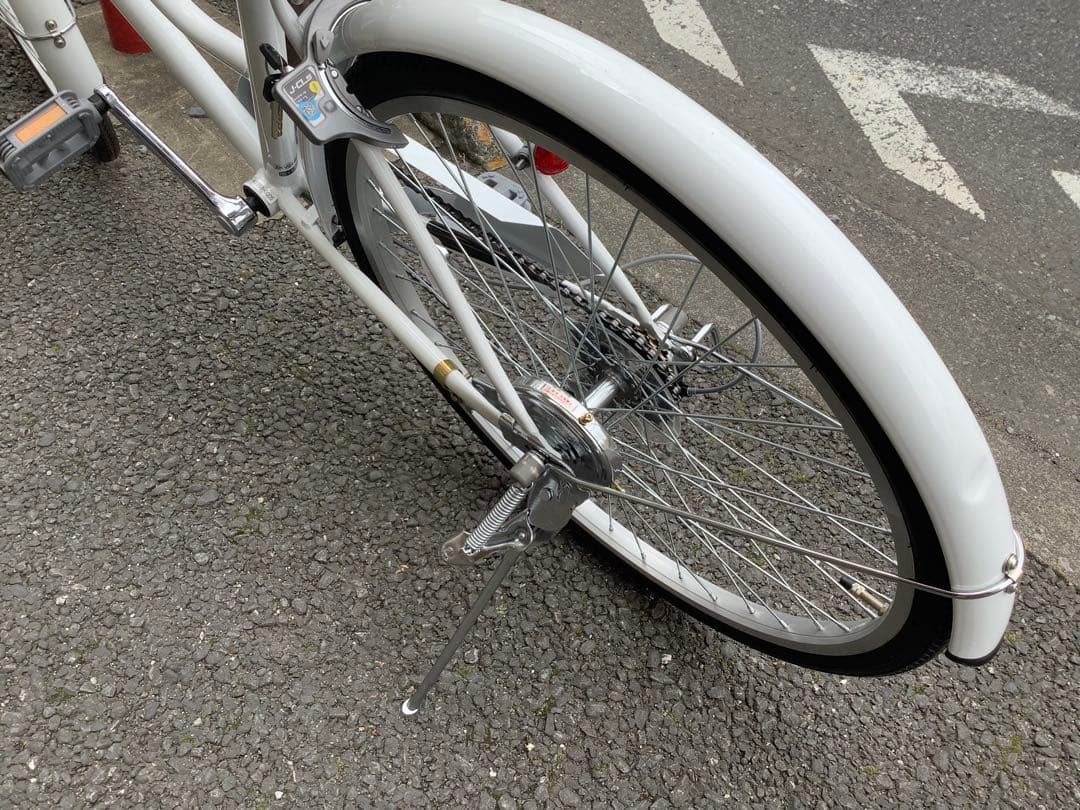 ganpu33 クラシカルジュニア　24インチ　6段変速ホワイト/※104