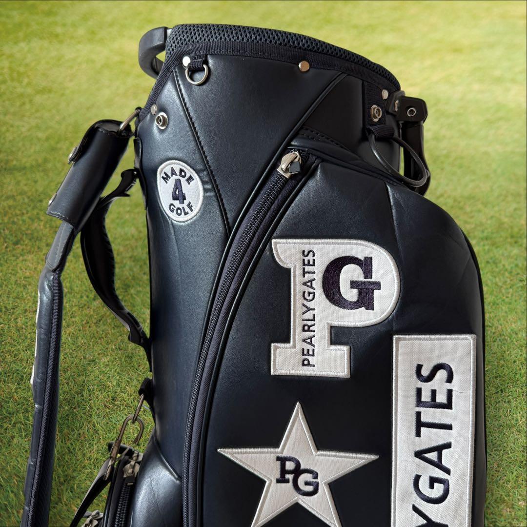 パーリーゲイツ　キャディ バッグ　ショルダー式　スタンド式　軽量　紺　ネイビー