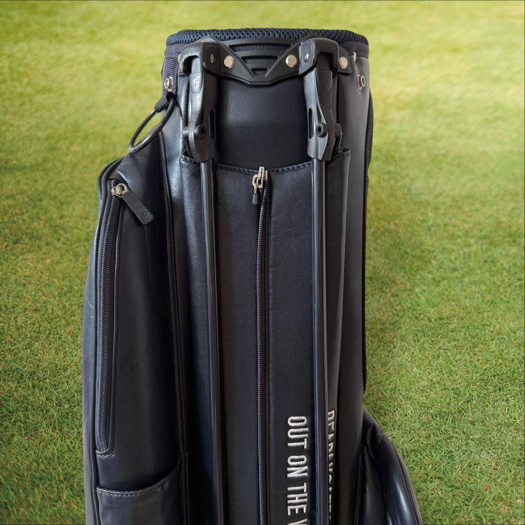 パーリーゲイツ　キャディ バッグ　ショルダー式　スタンド式　軽量　紺　ネイビー