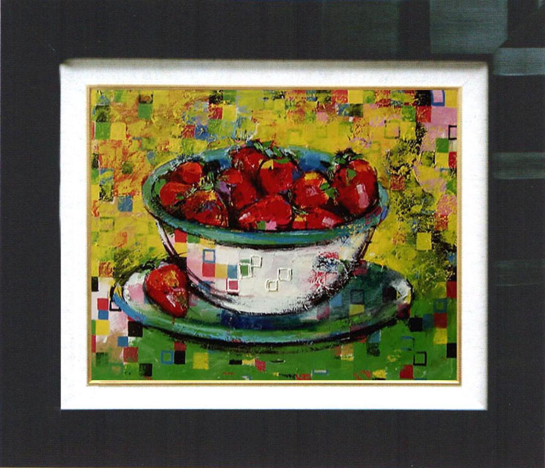 油絵 菅家令子 絵 絵画 インテリア uF6-061003 静物 フルーツ