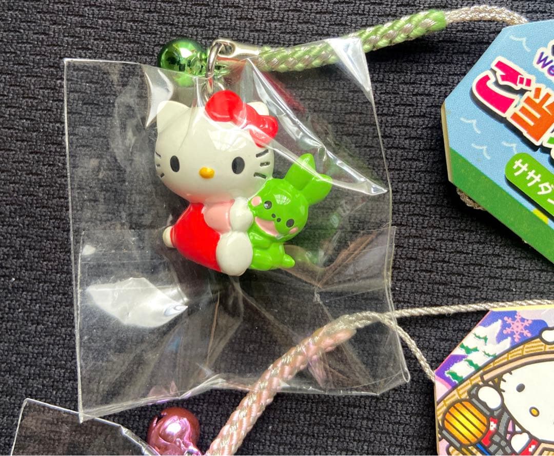 ご当地ハローキティ 根付けストラップ新潟限定激レア ササダンゴン平成レトロ湯沢
