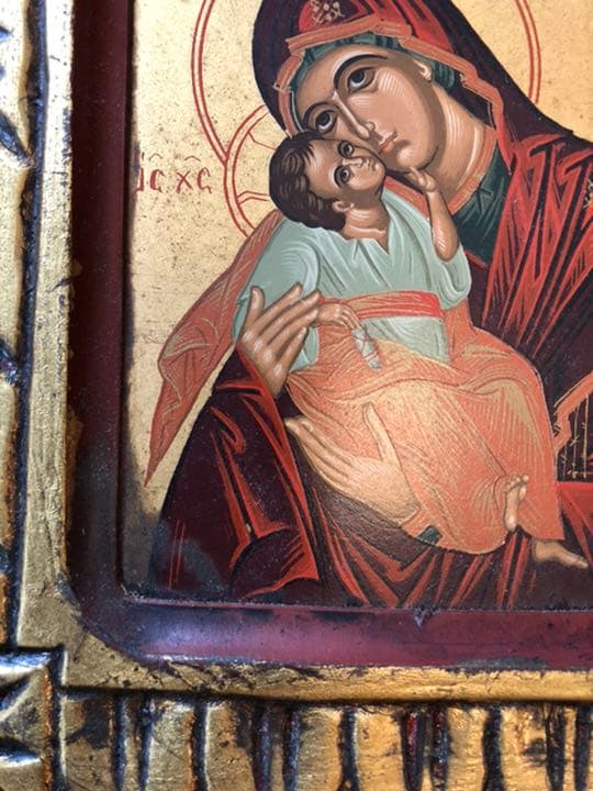 聖母子手描きイコン2