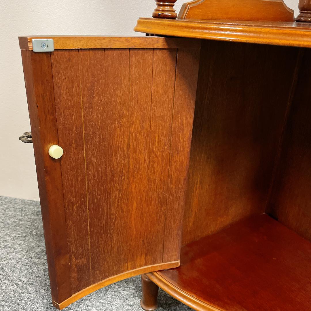 日本製　アヤノクラフト　綾野製作所 ブラウン 木製 コーナーキャビネット