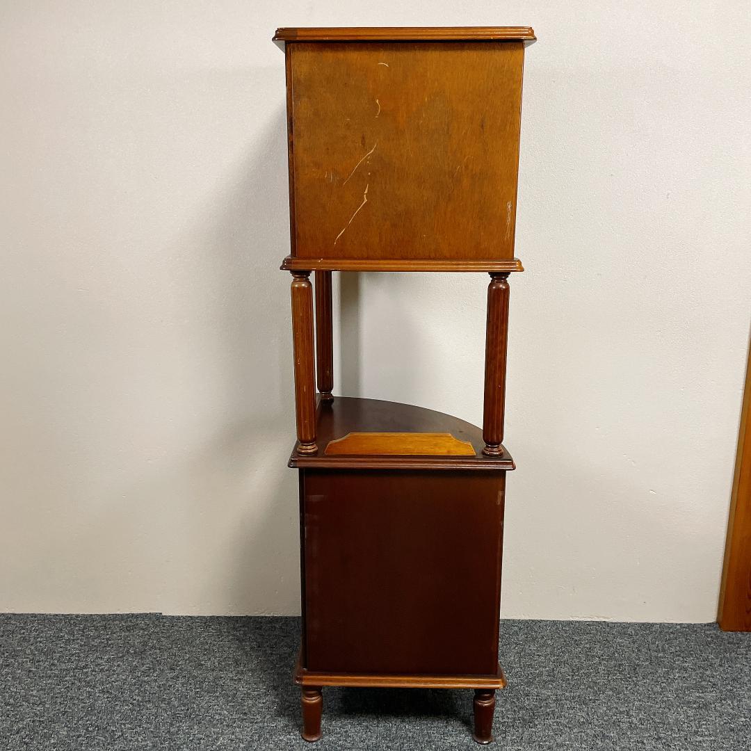 日本製　アヤノクラフト　綾野製作所 ブラウン 木製 コーナーキャビネット