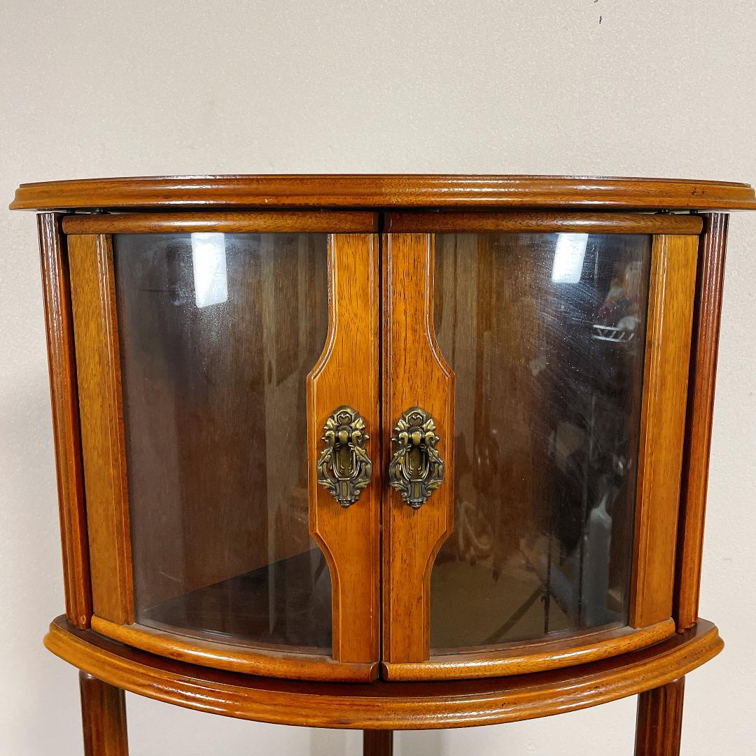 日本製　アヤノクラフト　綾野製作所 ブラウン 木製 コーナーキャビネット