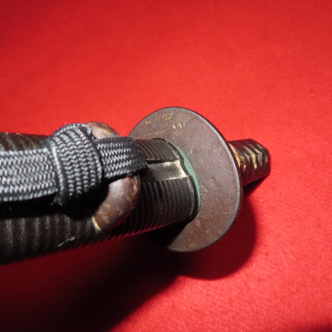 黒石目地千段塗鞘脇差拵え（保存刀装具）/　刀身ありません