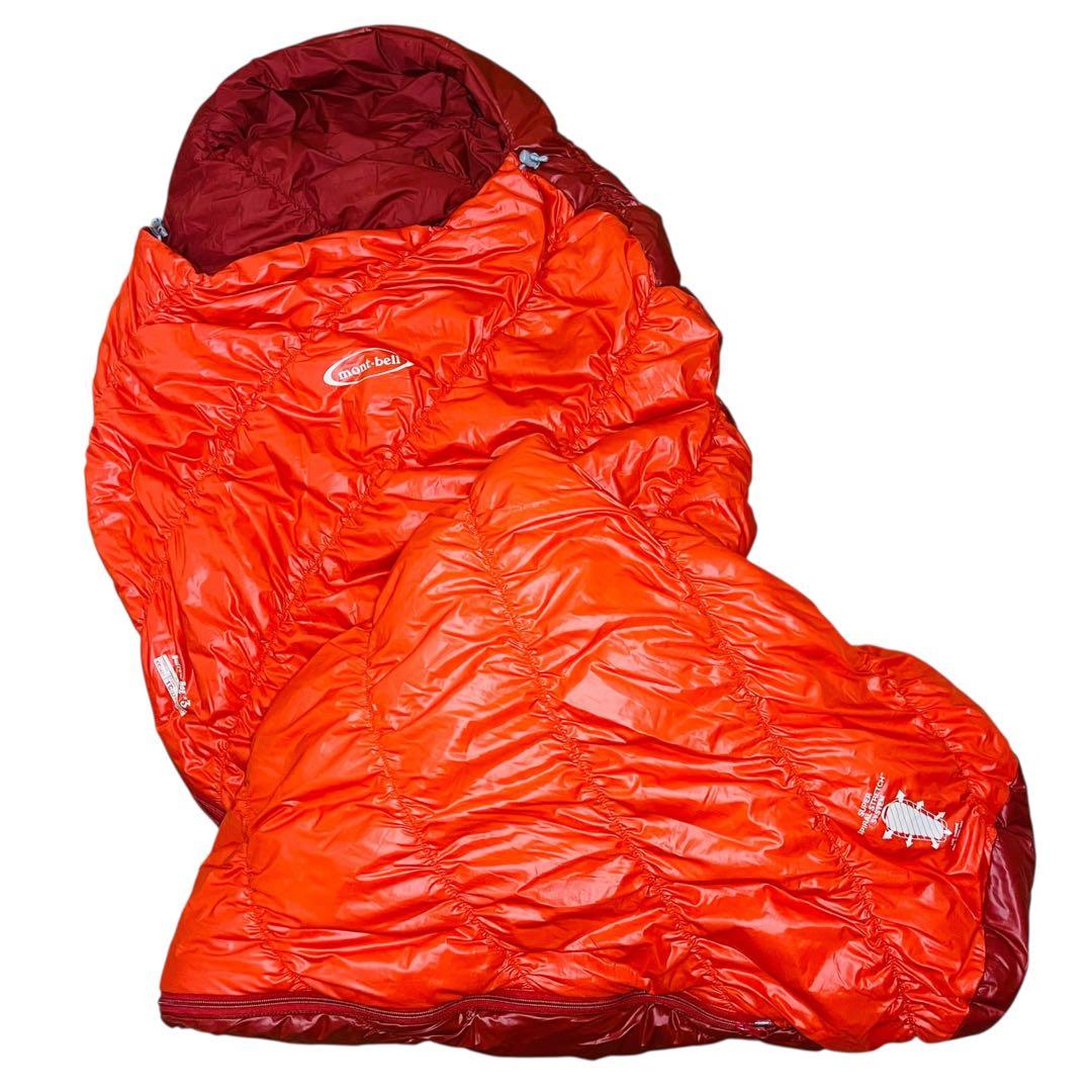 【美品】mont-bell バロウバッグ #3 寝袋 オレンジ モンベル