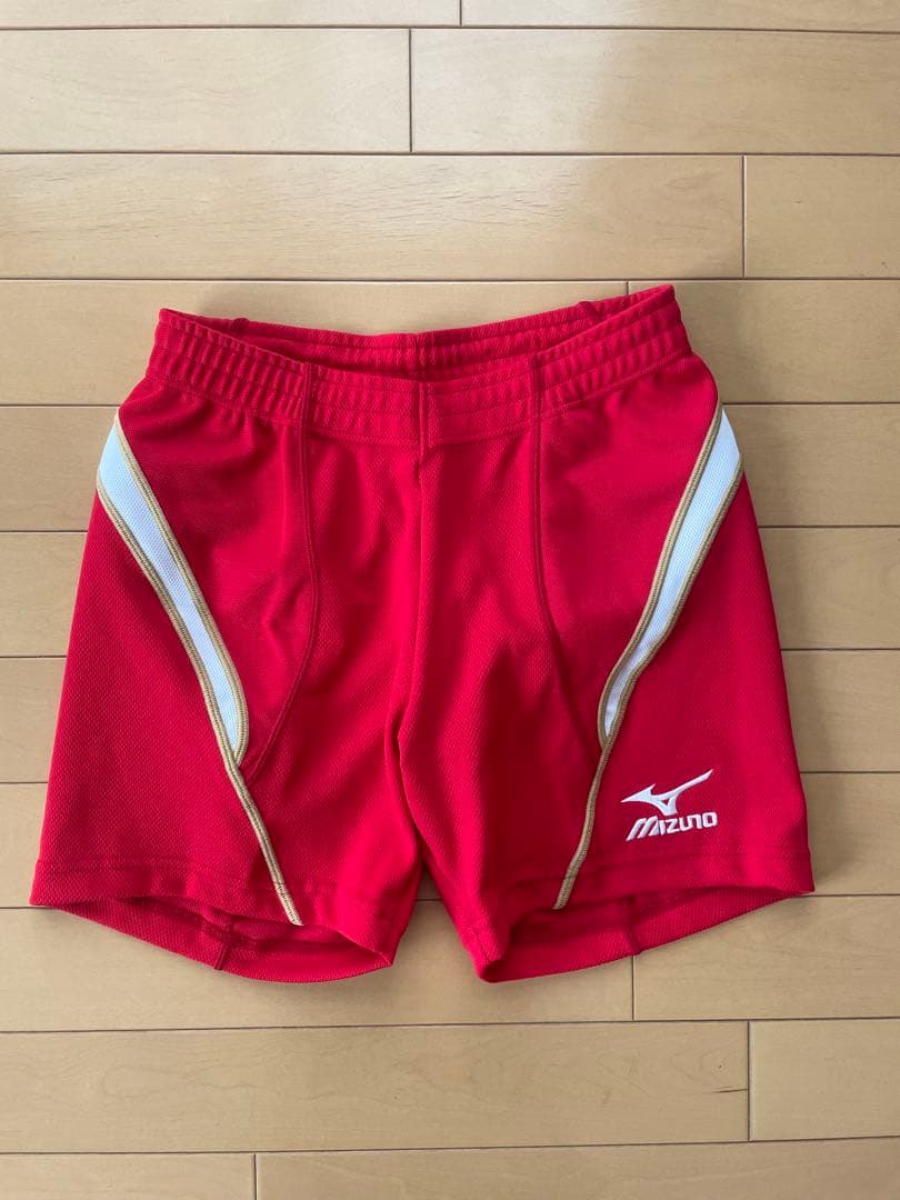 タグ付未使用品　ミズノ　Mizuno バレーボール パンツ 練習着　赤　XO
