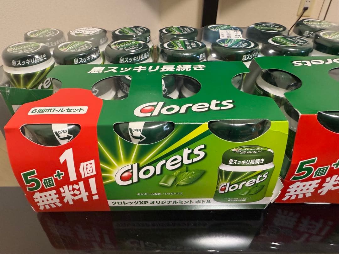 クロレッツボトルガム クリアミント×30個 Clorets