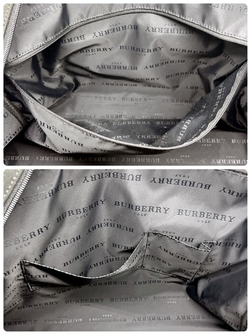 【極美品 未使用級】バーバリー ゴルフ チェック ボストンバッグ