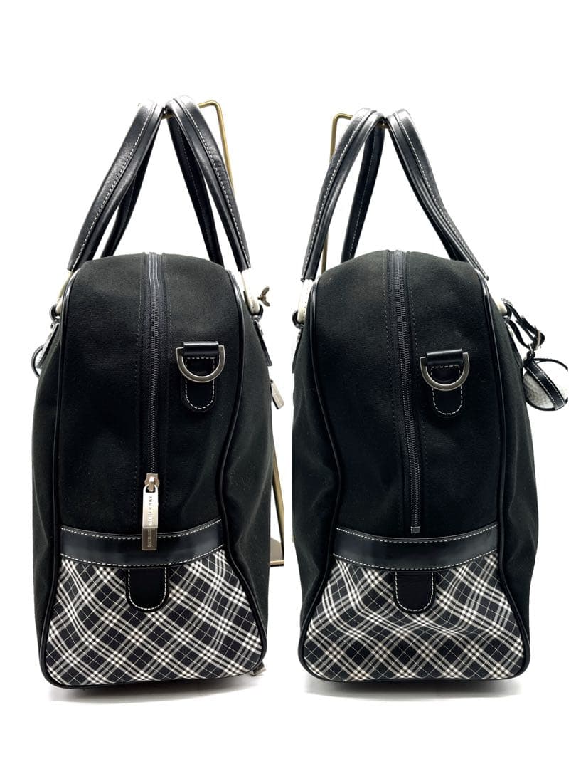 【極美品 未使用級】バーバリー ゴルフ チェック ボストンバッグ