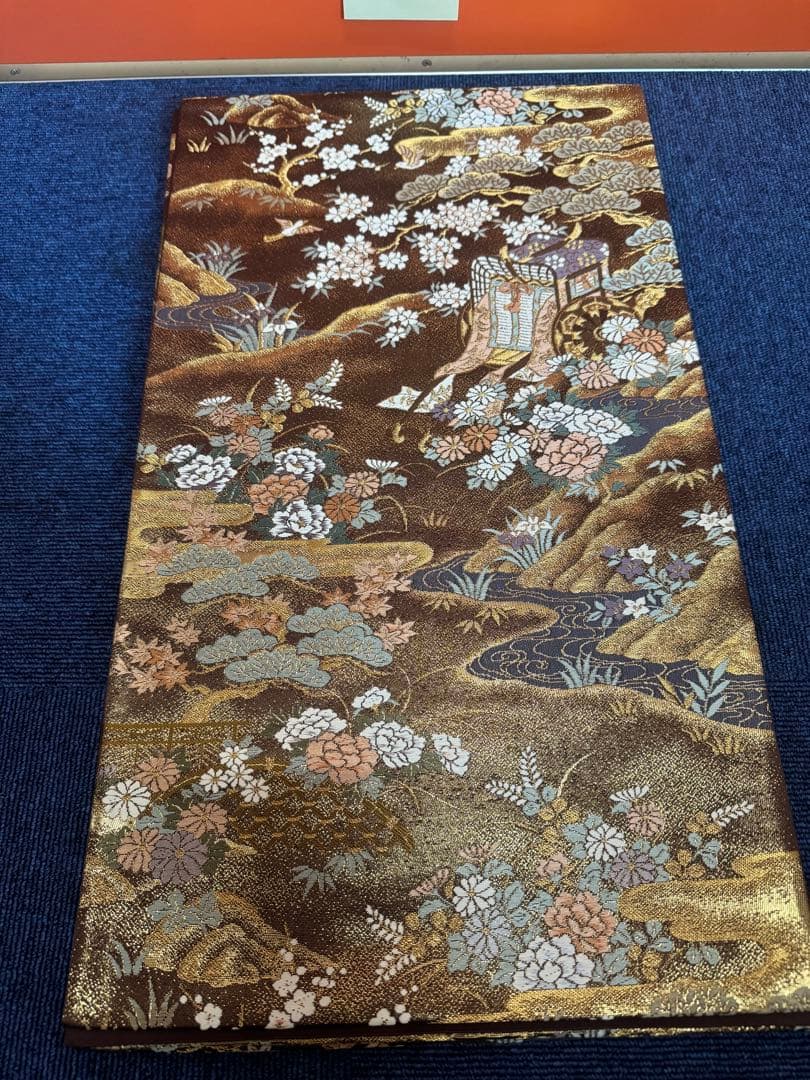 1922 袋帯 古代彫金紋  西陣織   金糸　高級上質上品　約440cm未使用