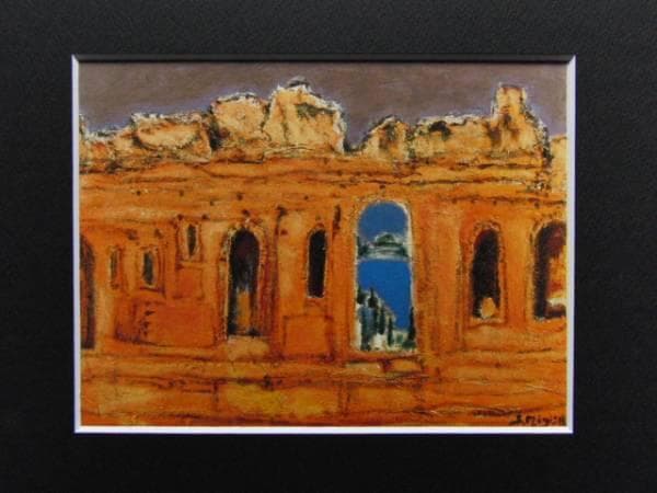 三岸節子、「テアトルにて」、厳選、希少画集・額装画、人気作品、新品高級額 額装付