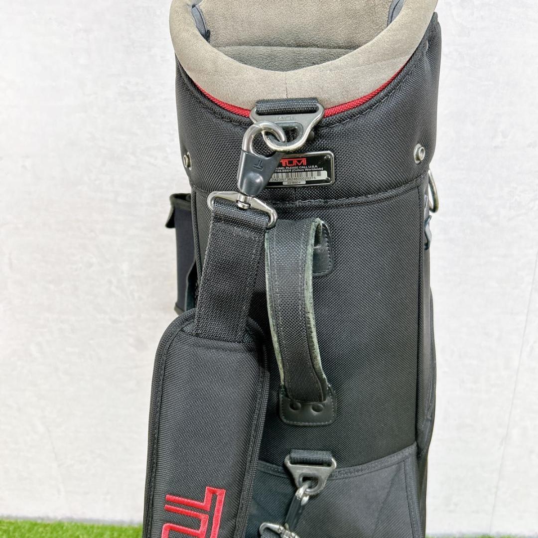 良品　TUMI トゥミ キャディバッグ 黒 ブラック 希少　ゴルフバッグ　フード