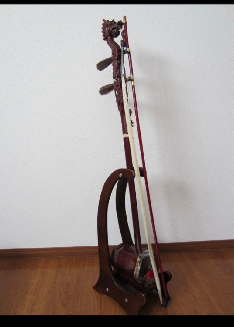 二胡 高級紫檀 インド紫檀 龍頭彫刻二胡 新品 調弦済み/古月琴坊・黄建洪氏
